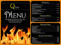 Black Flames Menu