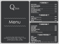 Modern Grey Menu